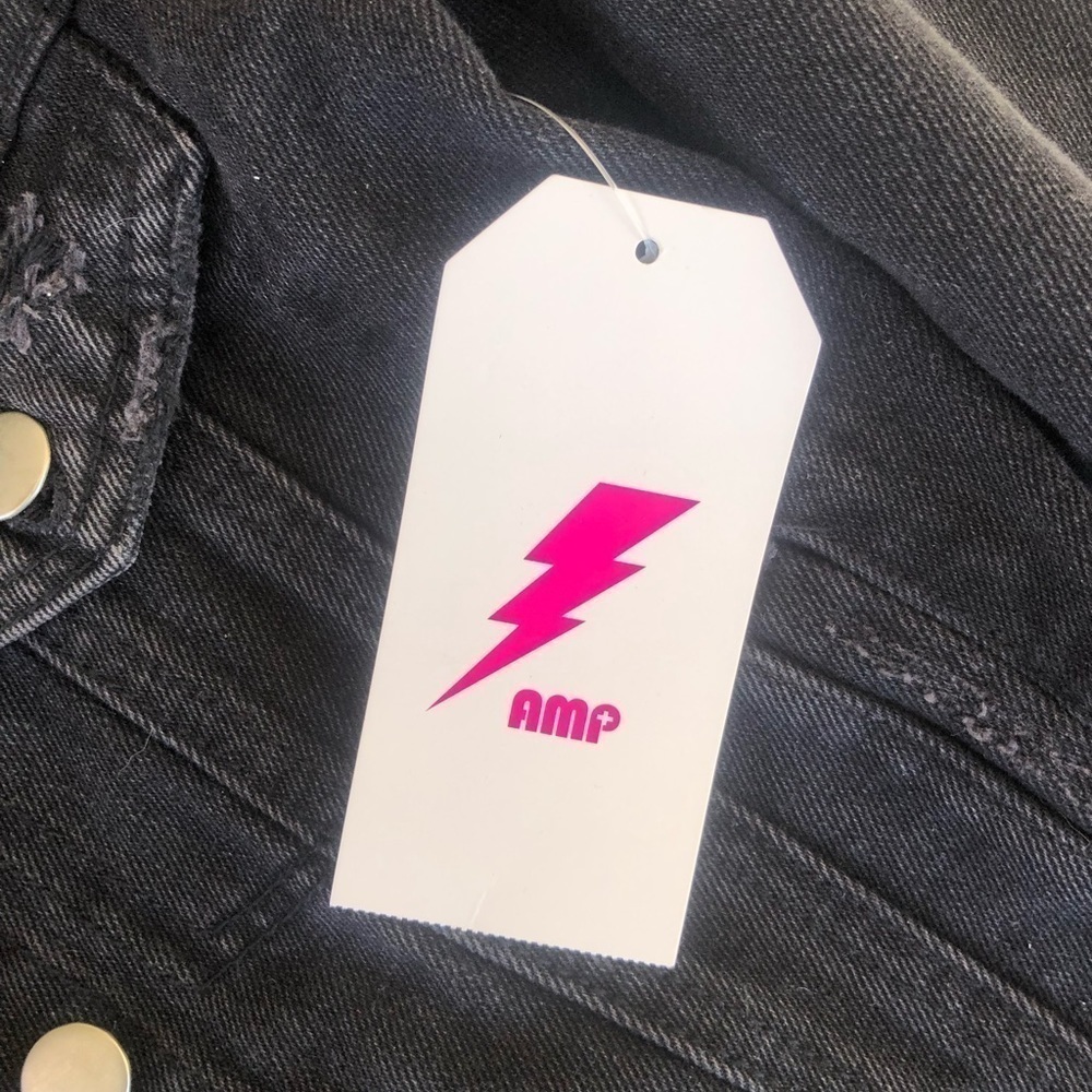 Extra Small Juniors Black Jean Jacket - Picture 4 of 5